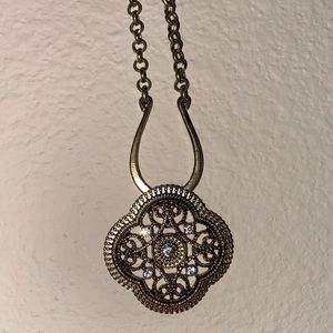 Bronze/Brown Drop Necklace